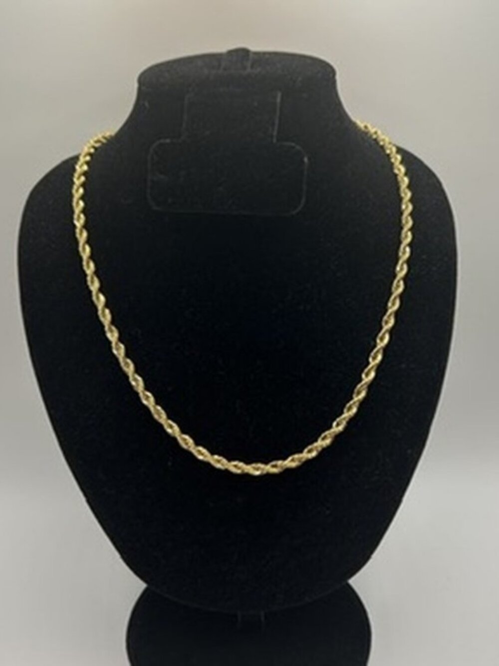 Mens 4mm Gold Rope Chain 22 Inch Real Gold Stainless Steel Plated Durable Solid